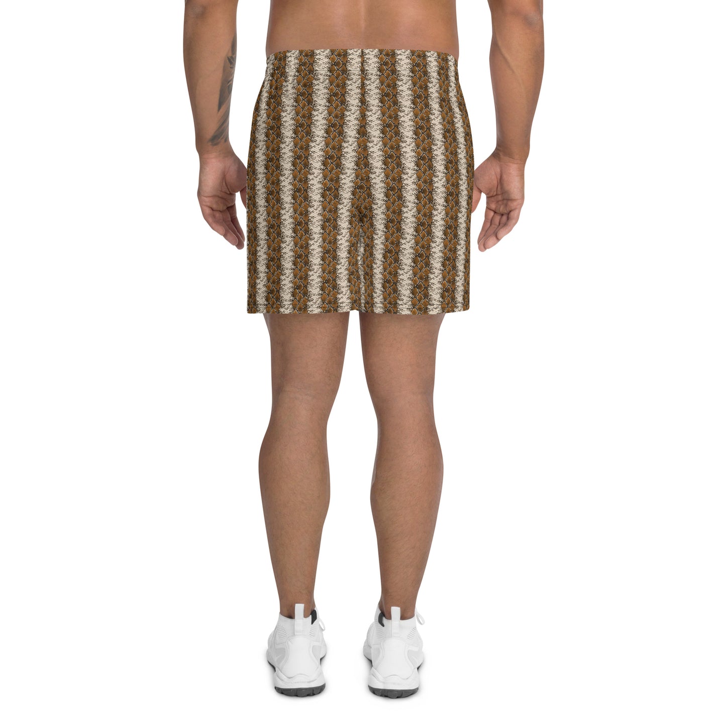 Snake Skin Men's Athletic Long Shorts