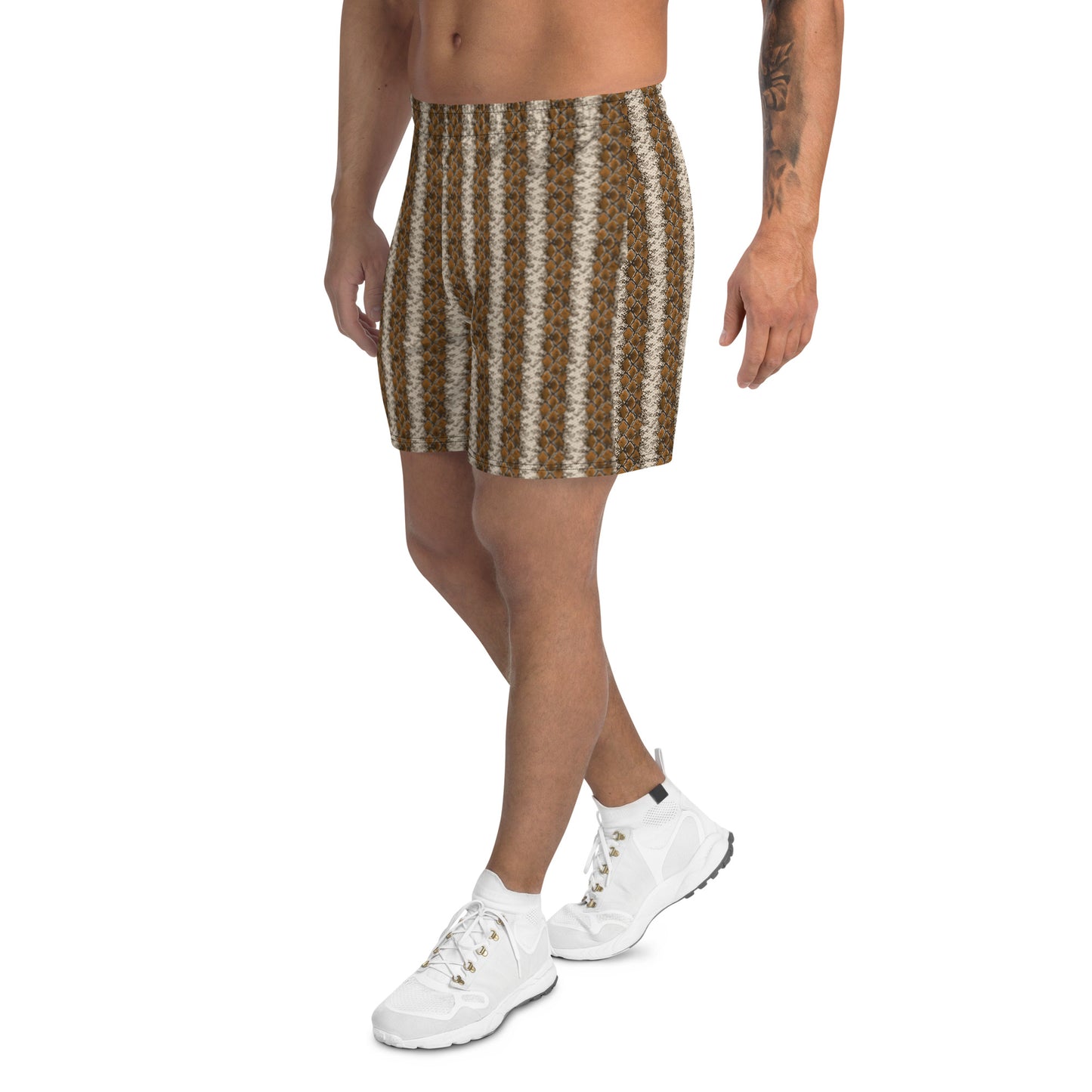 Snake Skin Men's Athletic Long Shorts