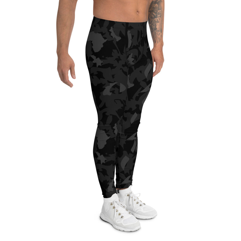 Men's Leggings - flyersetcinc Black Camouflage