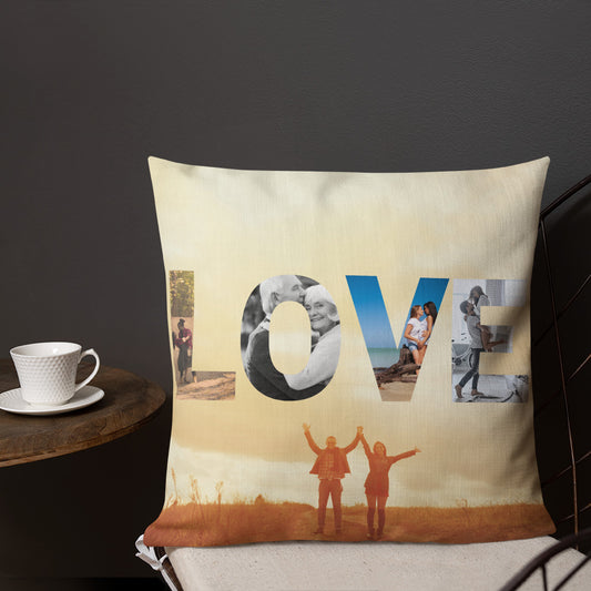 Love Personalised Premium Throw Pillow - Nature