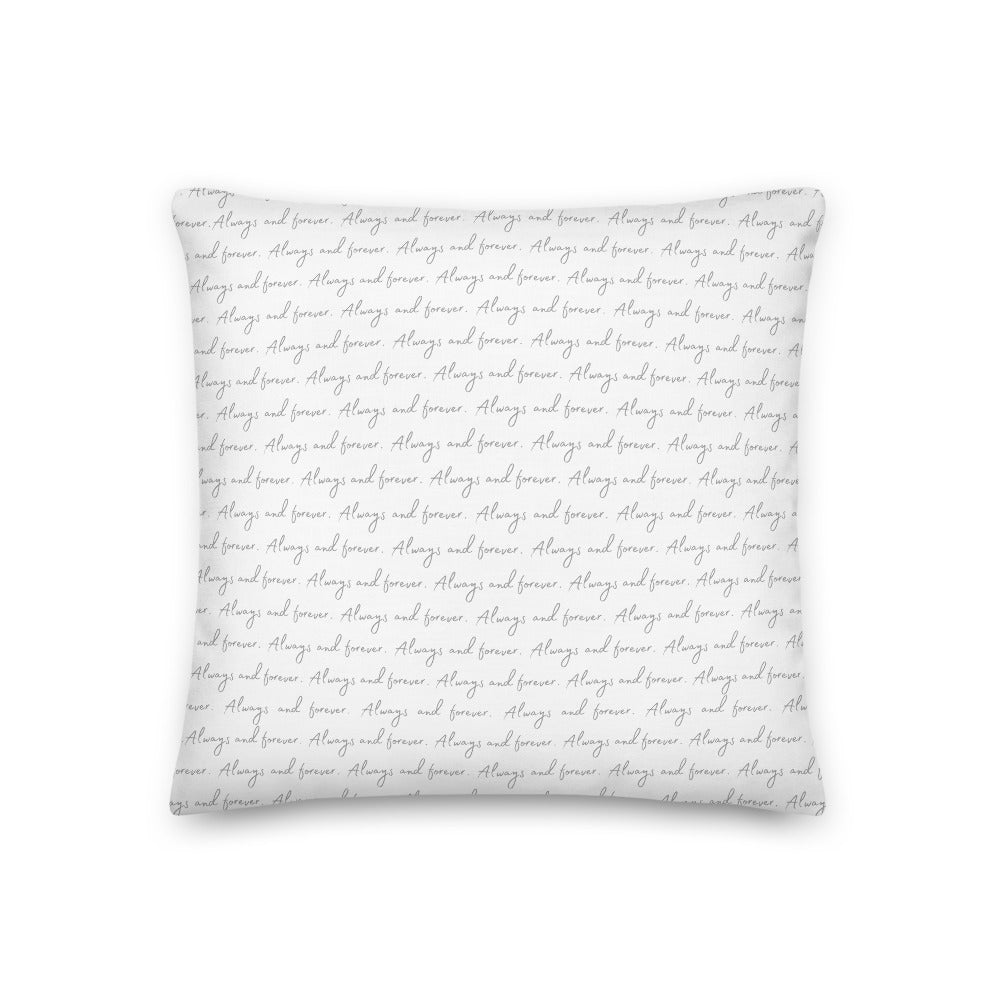 Always and Forever Personalised Premium Throw Pillow