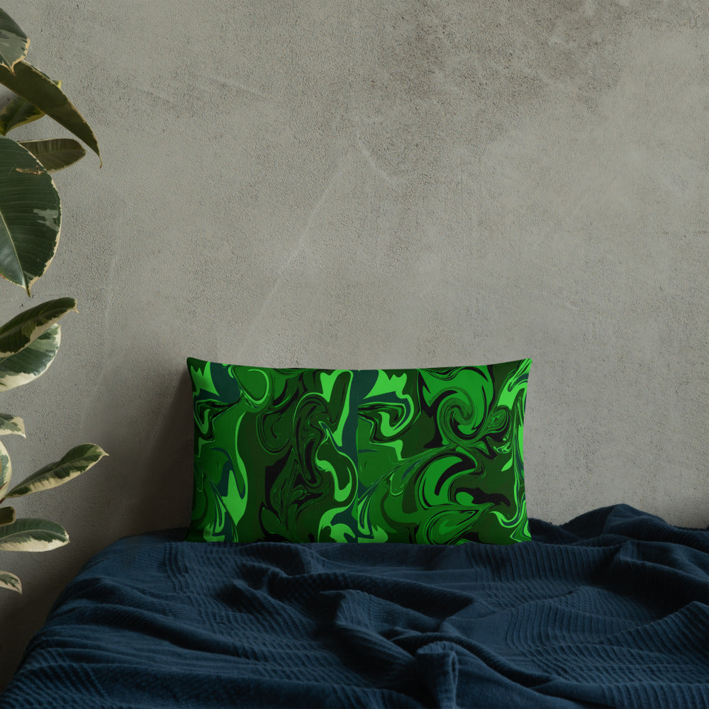 Emerald Marble Print Premium Pillow