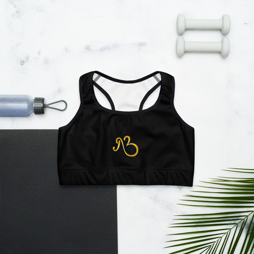 flyersetcinc Classic Black Sports Bra