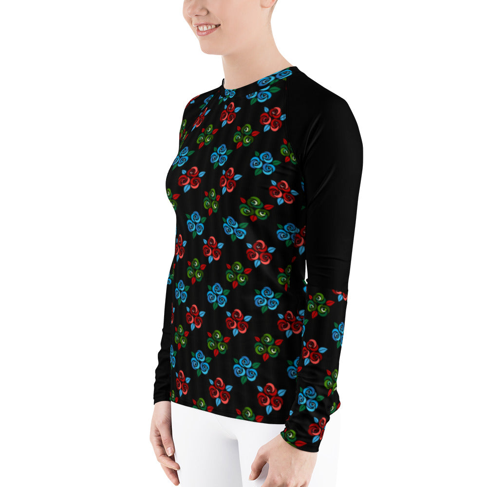 Rose Bouquet Athletic Women's Rash Guard