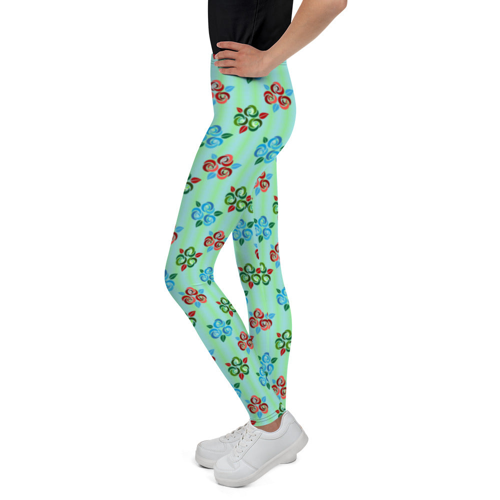 Rose Bouquet Youth Leggings