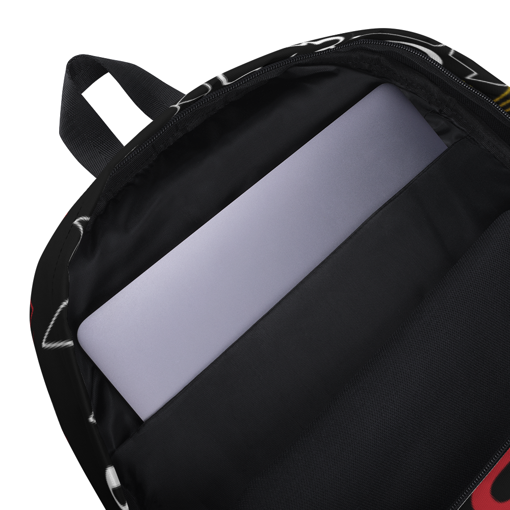 Linear Print Laptop Backpack