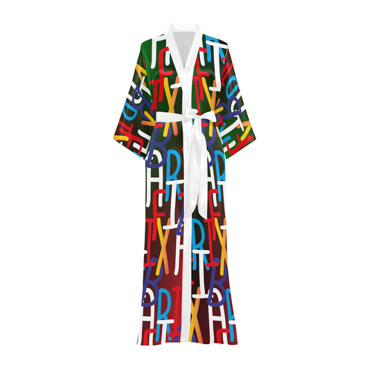 flyersetcinc Collage Long Kimono Cover up Women's Robe