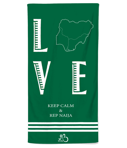 I Love Naija Beach Holiday Towel