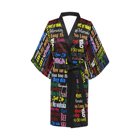 flyersetcinc Pidgin Print Kimono Robe Coverup