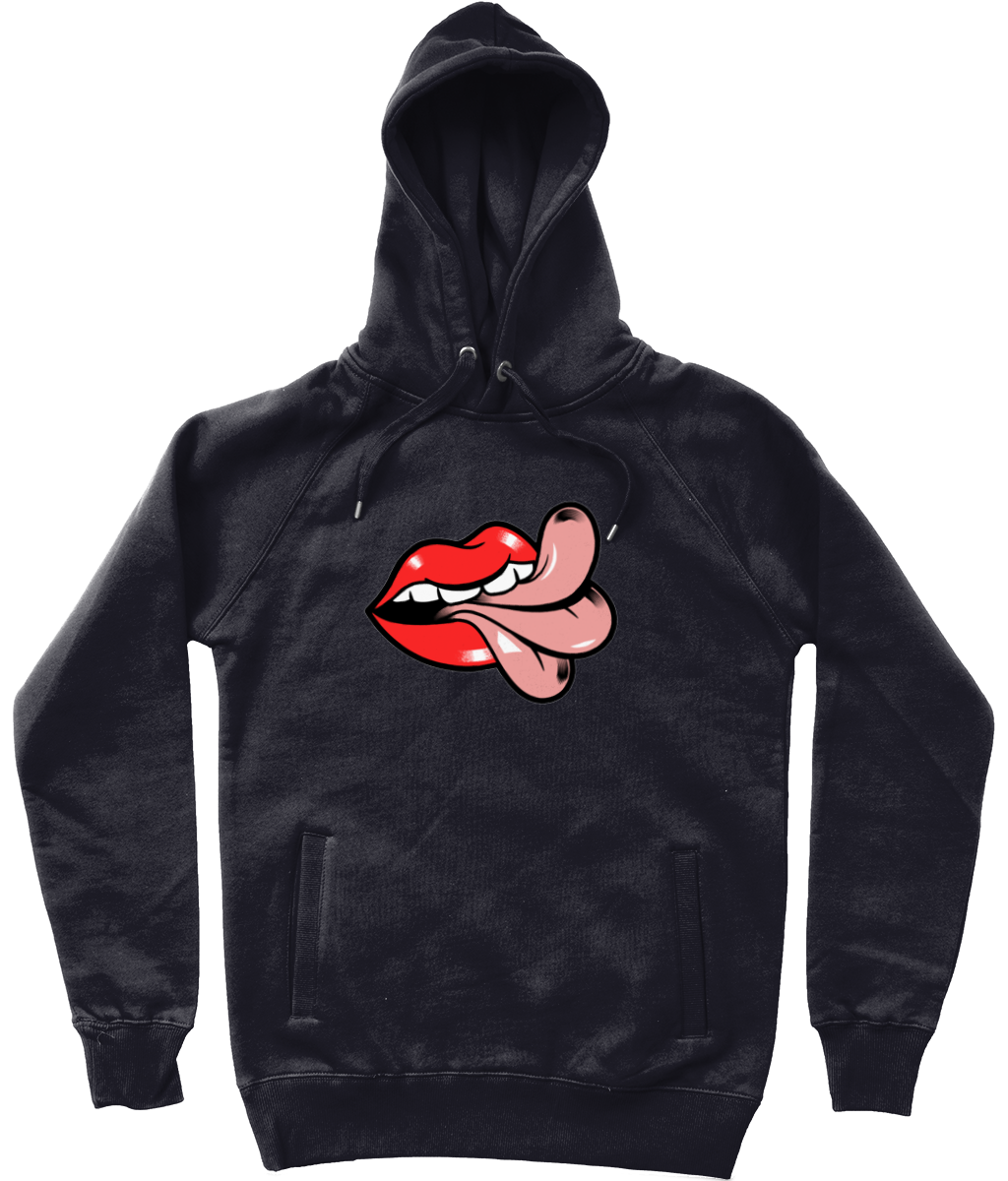 'Cheeky' Graphic Mouth & Tongue Trendy Unisex Pullover Hoodie