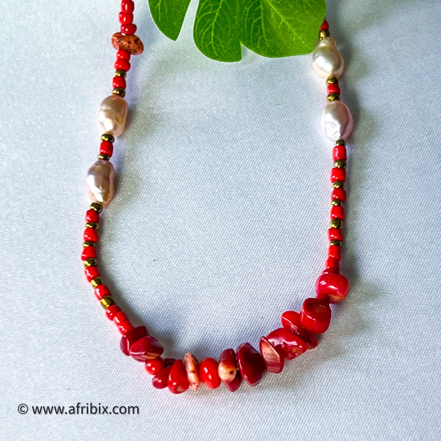 Emotan Genuine Coral Bead Anklet