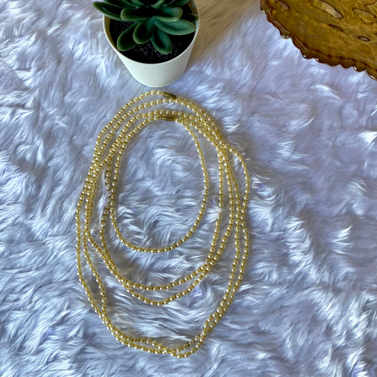 Amanda Ivory Pearl Belly Chain Waist Bead Set