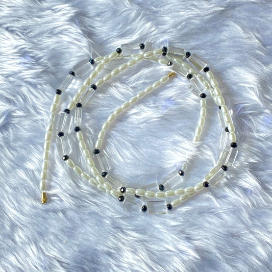 Adaobi White Pearl Belly Chain Waist Beads