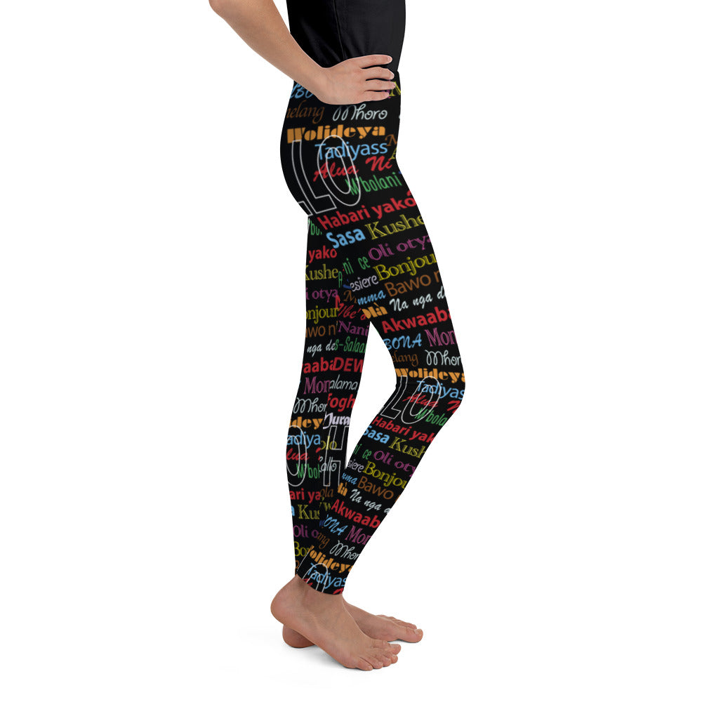 flyersetcinc Hello Print Youth Leggings