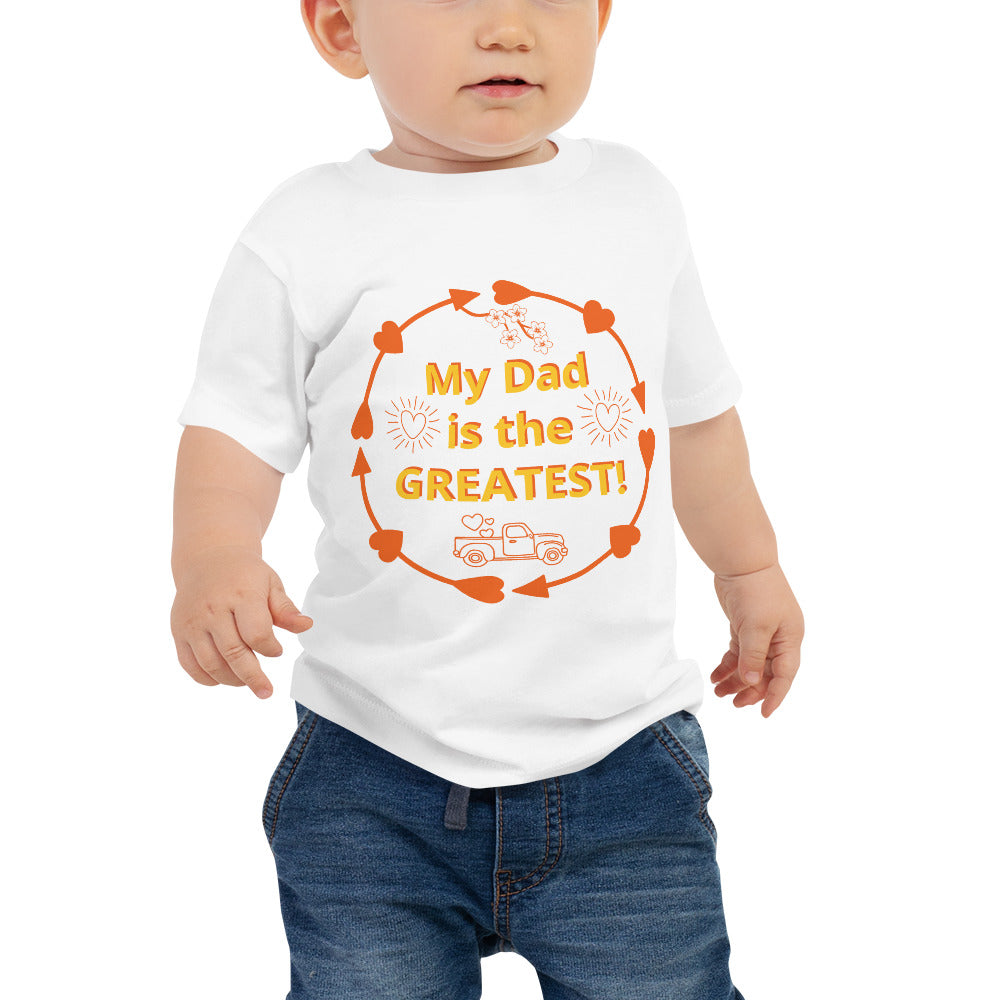 Father's Day 'Greatest Dad' Baby Jersey Short Sleeve Tee