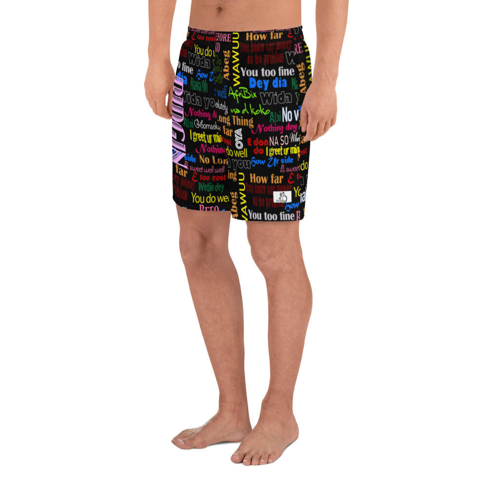 flyersetcinc Pidgin Print Men's Athletic Shorts