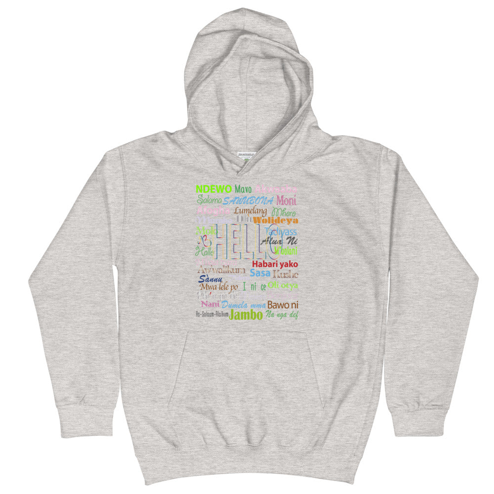 flyersetcinc Hello Print Kids Hoodie