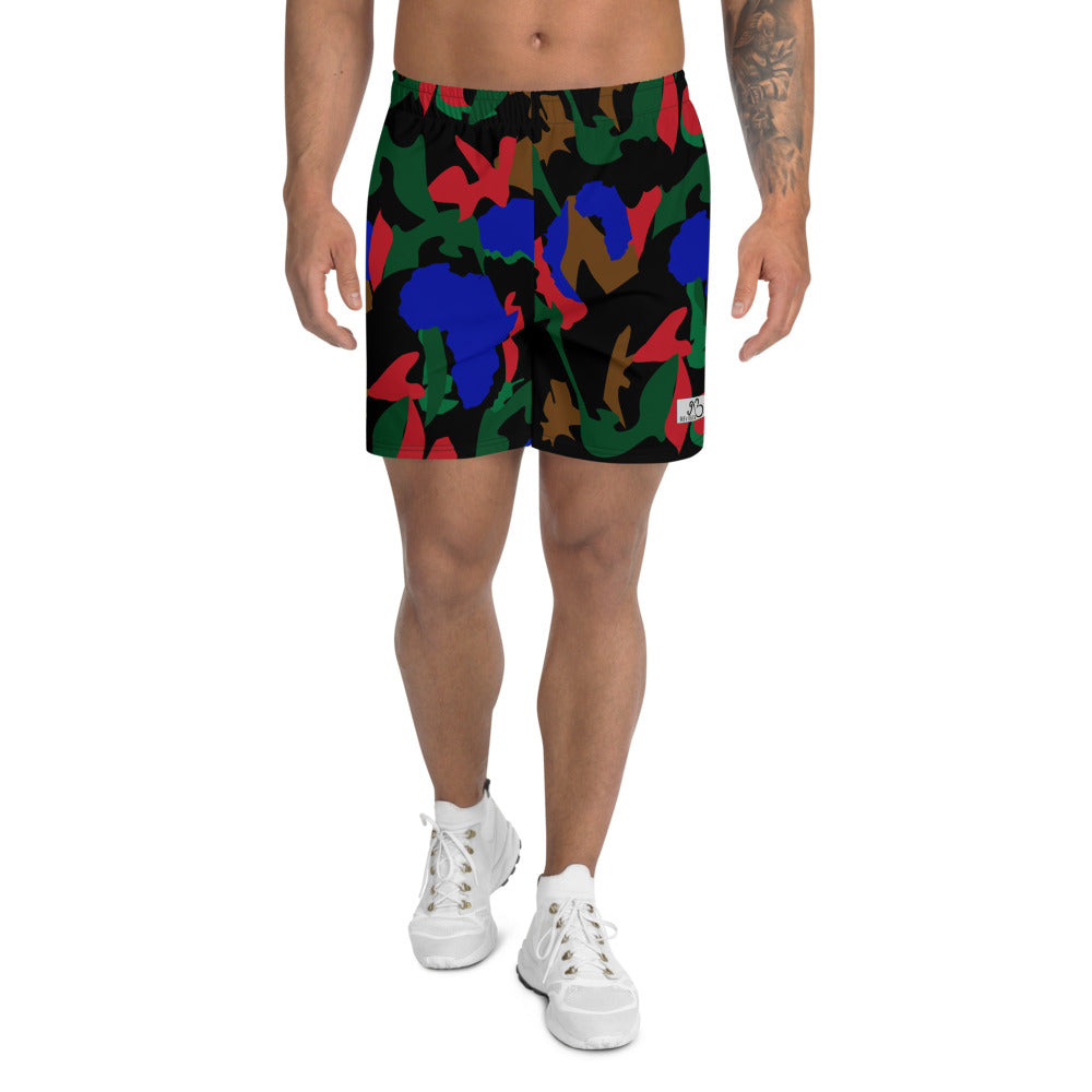 flyersetcinc Camo Men's Athletic Shorts - Black