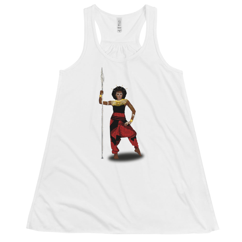 flyersetcinc Warrior African Queen Women's Flowy Racerback Tank