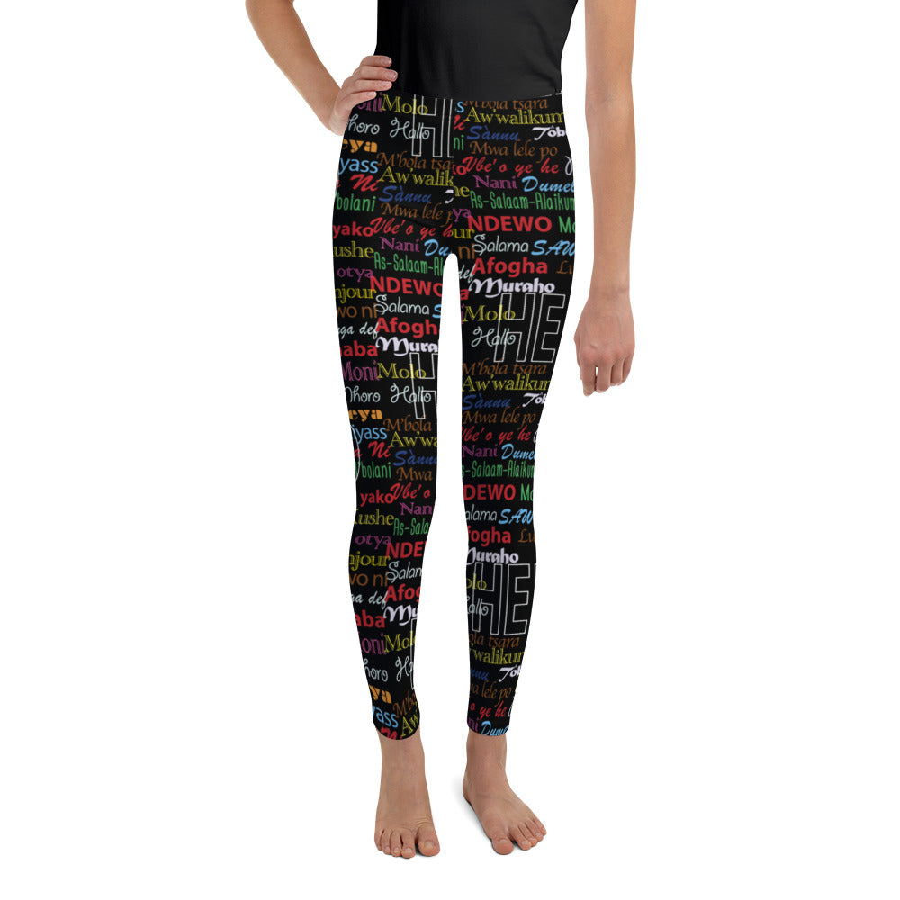 flyersetcinc Hello Print Youth Leggings