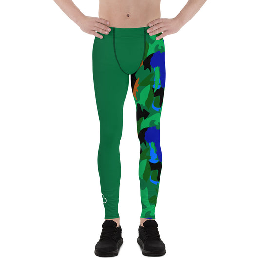 flyersetcinc Camo Part Leaf Men's Leggings