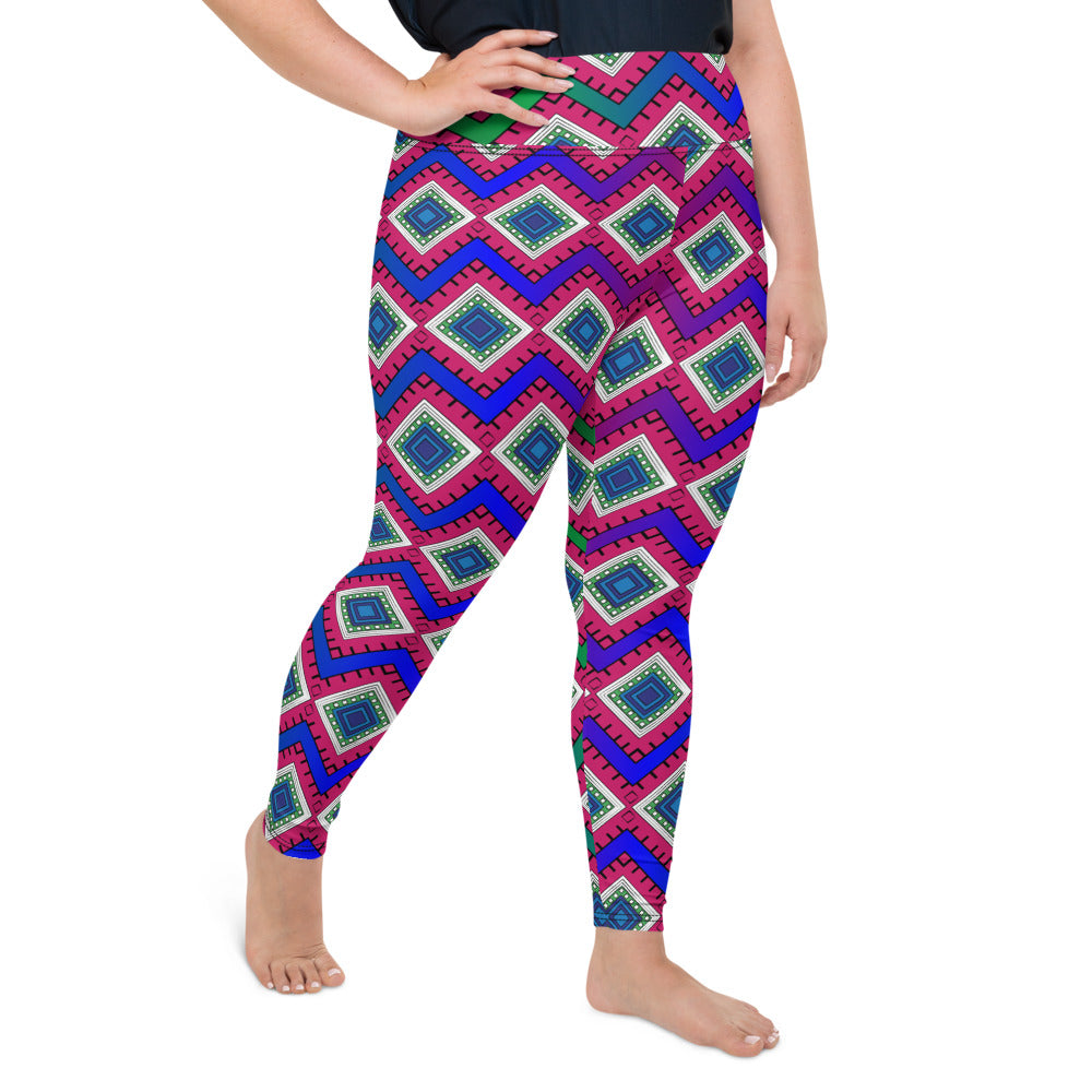 flyersetcinc Galaxy Quad Print Plus Size High Waist Leggings