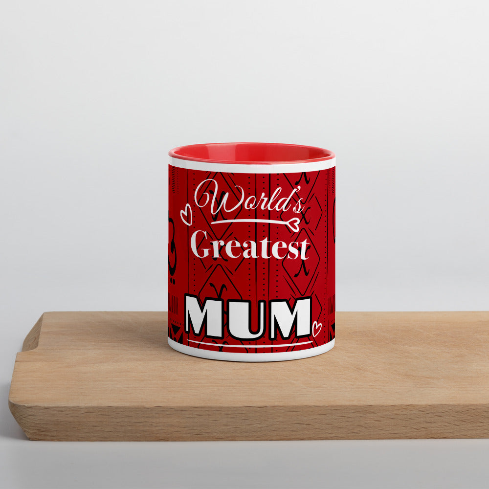 World's Greatest Mum Mug with Color Inside