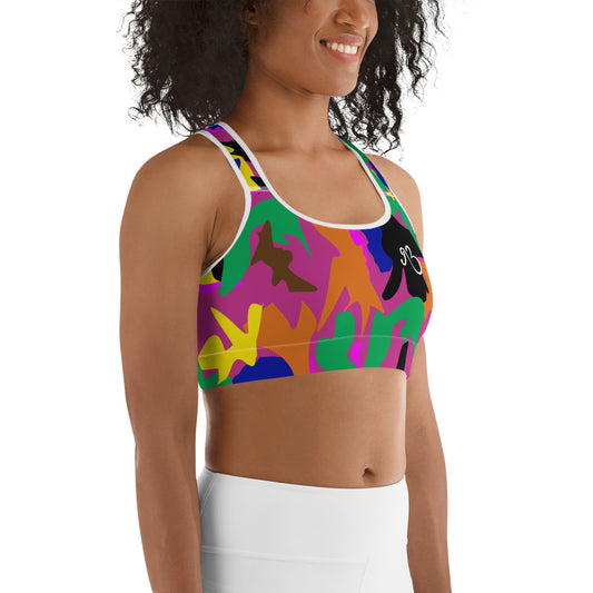 flyersetcinc Camo Sports Bra - Coral