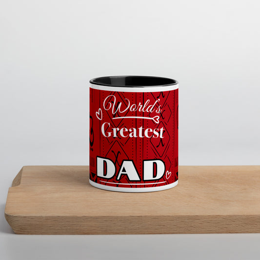 Worlds Greatest Dad Mug with Color Inside