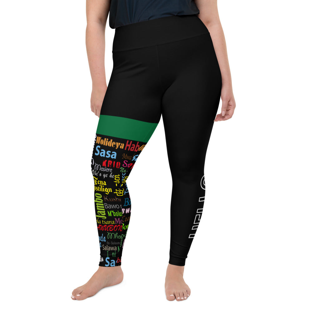 flyersetcinc Hello Print Plus Size High Waist Leggings