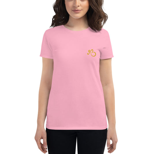 flyersetcinc Classic Embroidered Women's Short Sleeve T-shirt