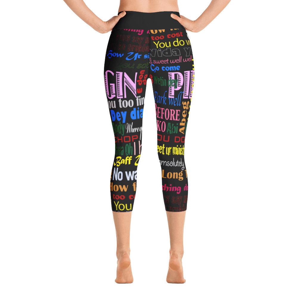 Pidgin Print Capri Leggings