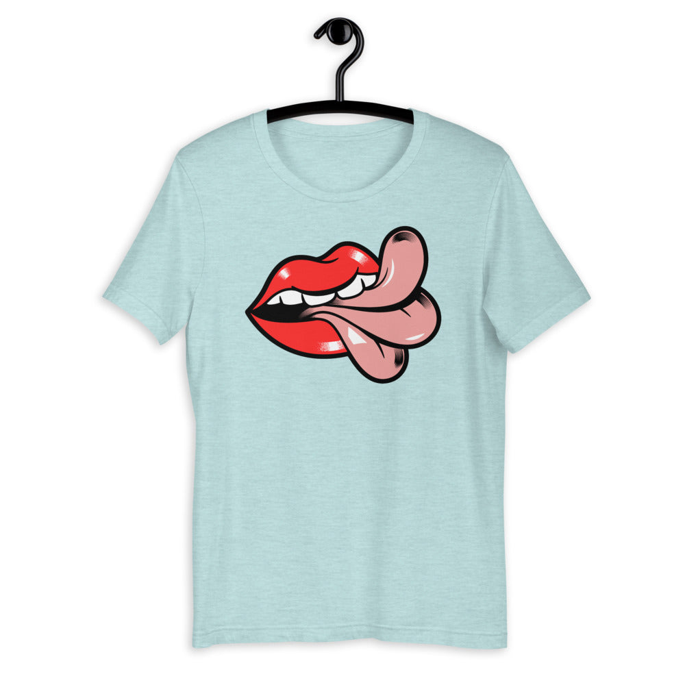 Cheeky Graphic Mouth & Tongue Short-Sleeve Unisex T-Shirt