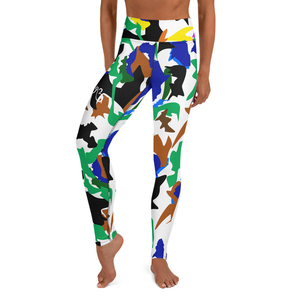 flyersetcinc Camo Print Leggings - White