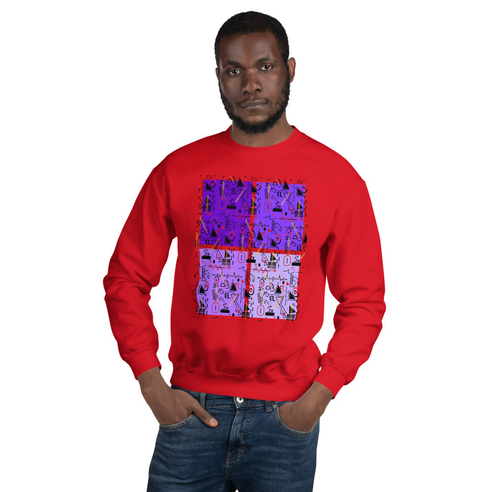 flyersetcinc Linear Print Graphic Unisex Sweatshirt