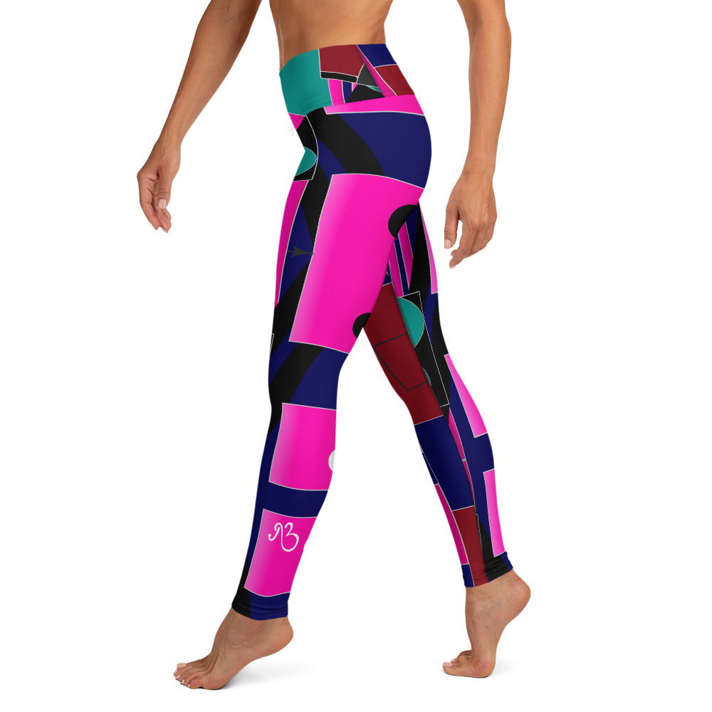 Gallery Print Leggings - Plum