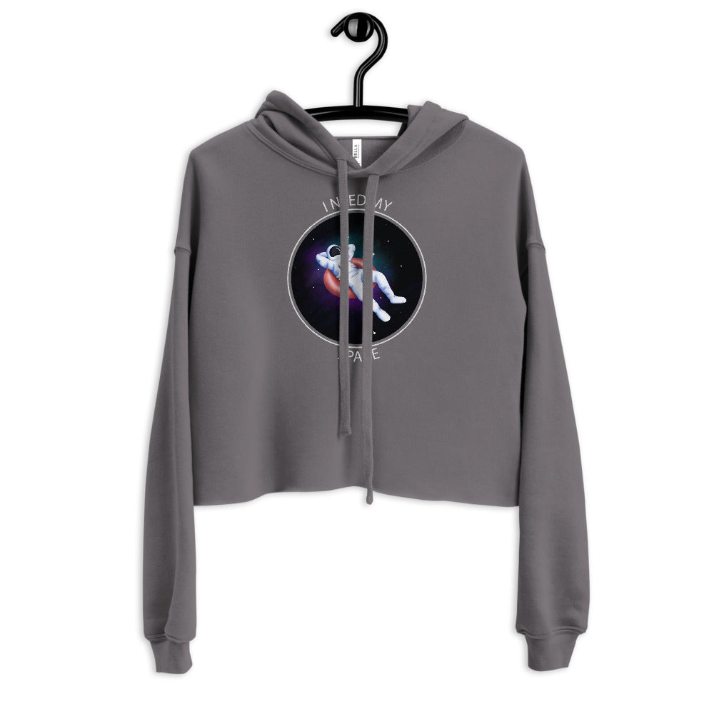 'I Need My Space' Astronaut Comfy Crop Hoodie