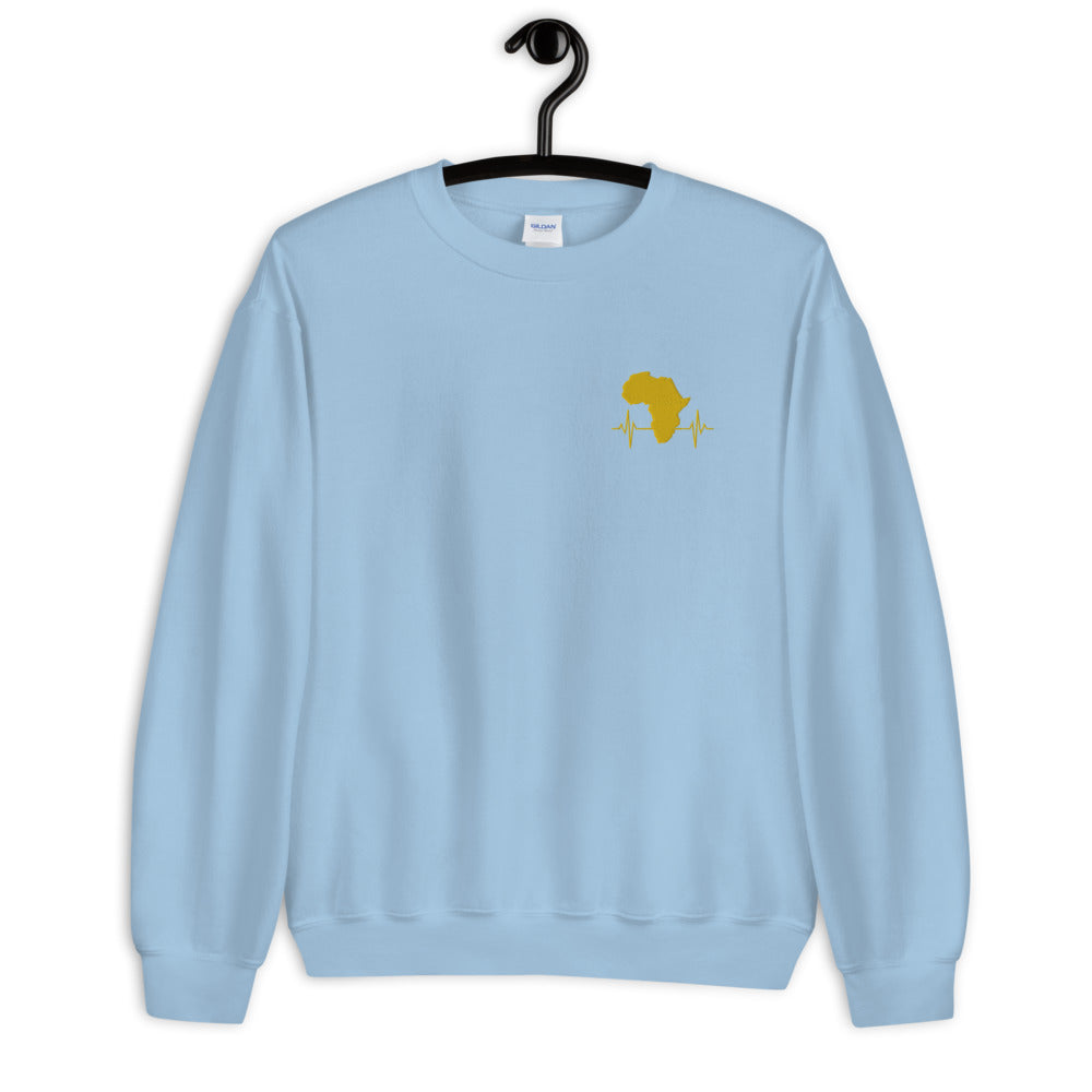 flyersetcinc Heartbeat of Africa Embroidered Unisex Sweatshirt