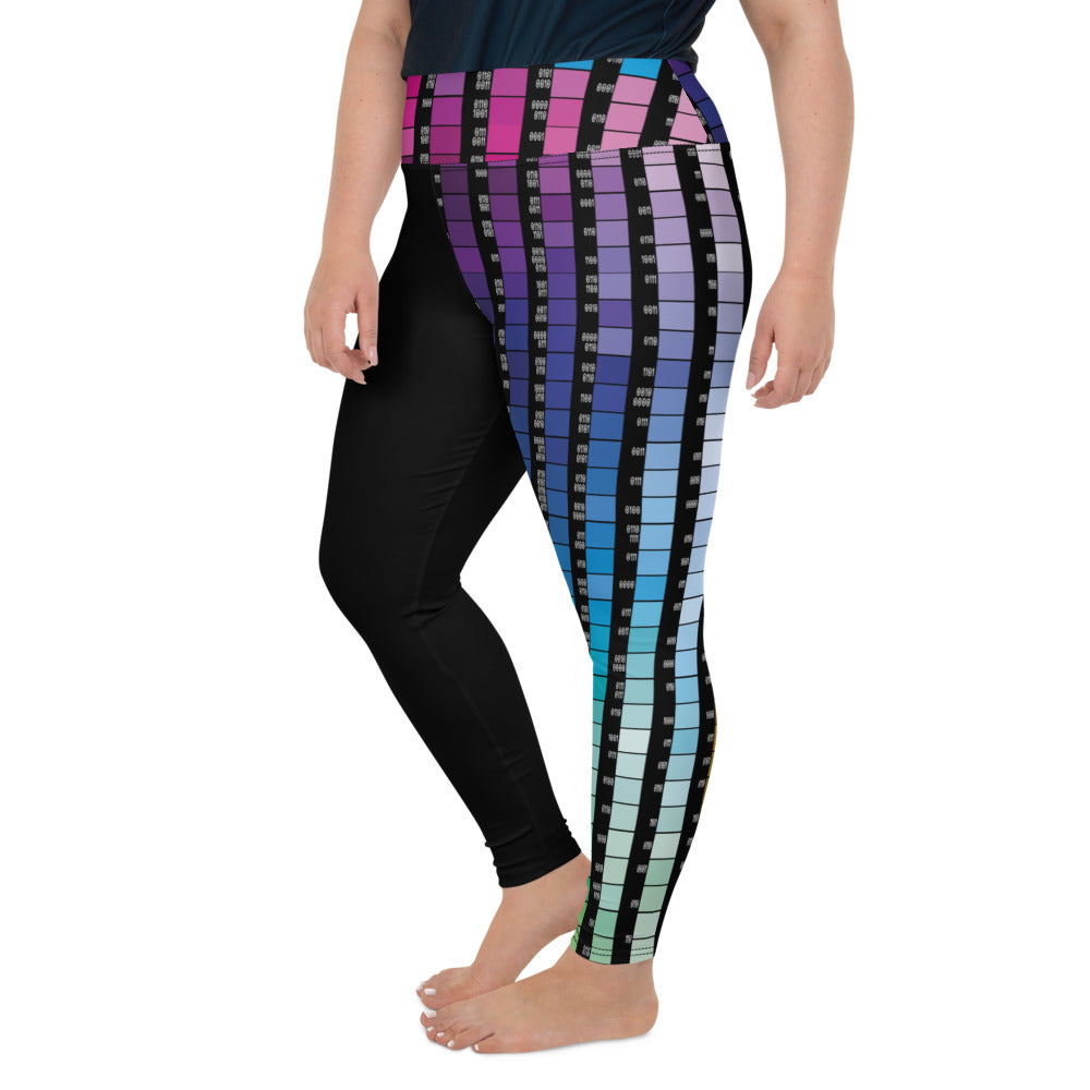 flyersetcinc Human.Kind Print Plus Size High Waist Leggings