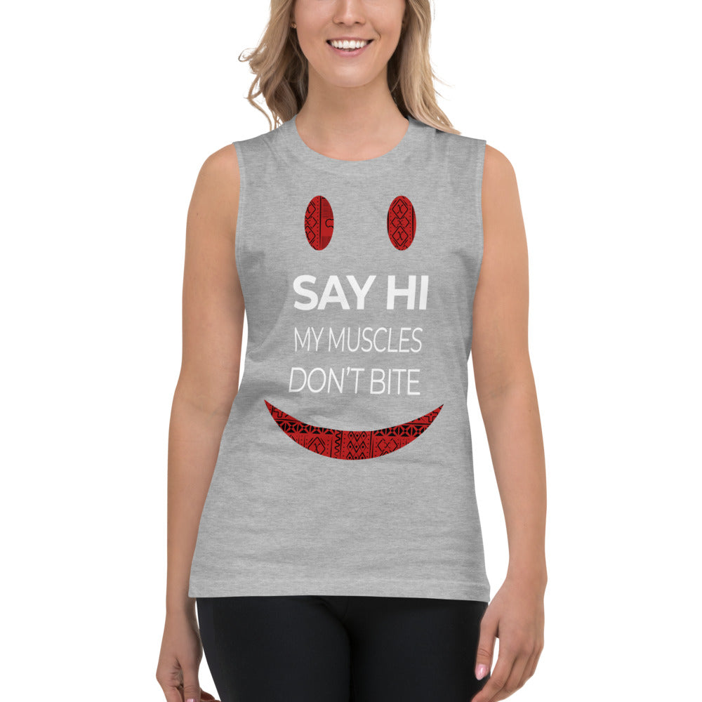 Say Hi Unisex Muscle Shirt