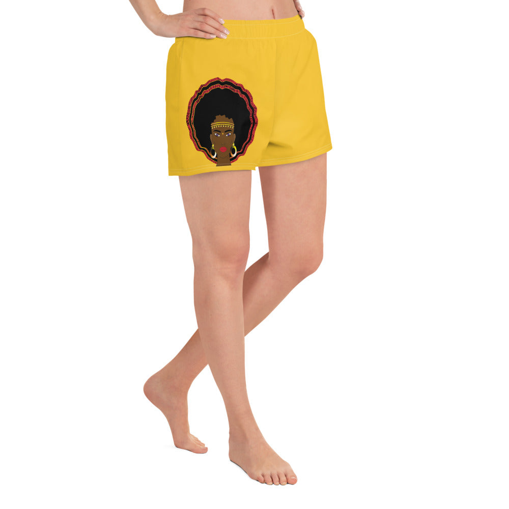 flyersetcinc Warrior Women's Athletic Shorts - Yellow