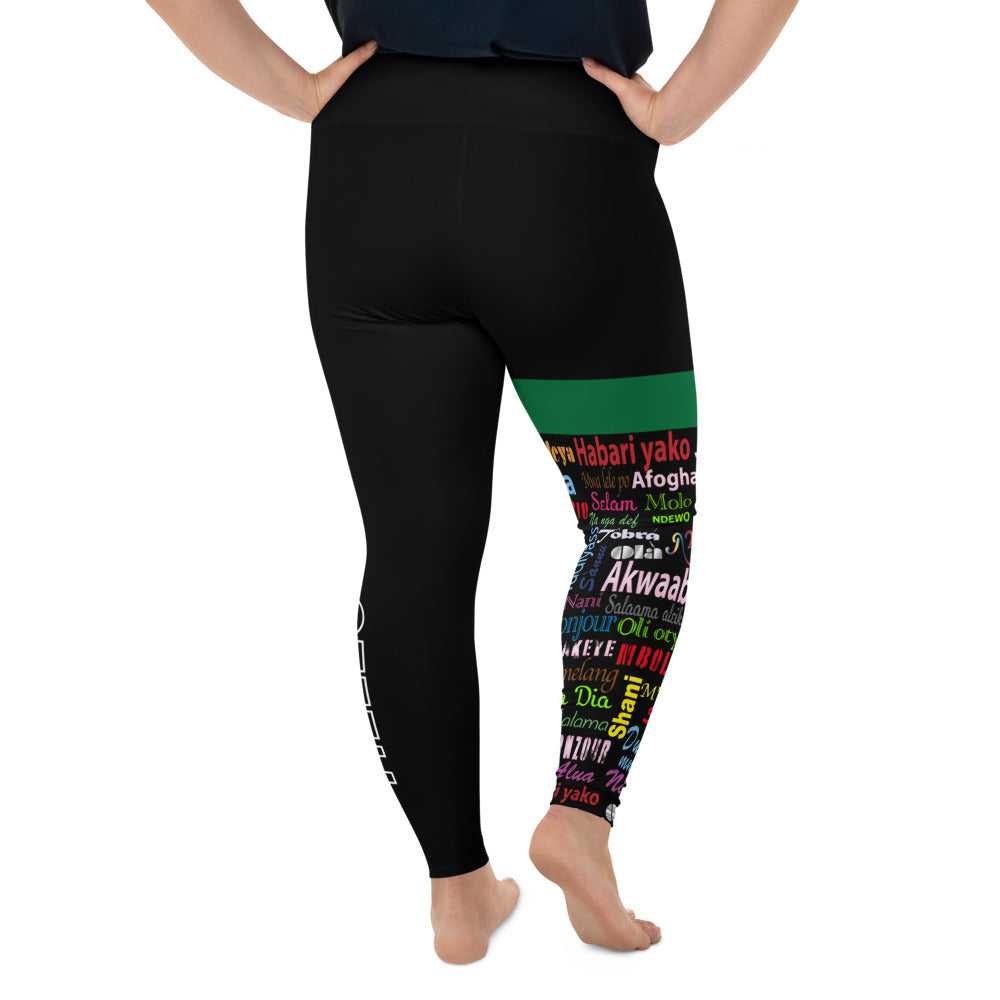 flyersetcinc Hello Print Plus Size High Waist Leggings