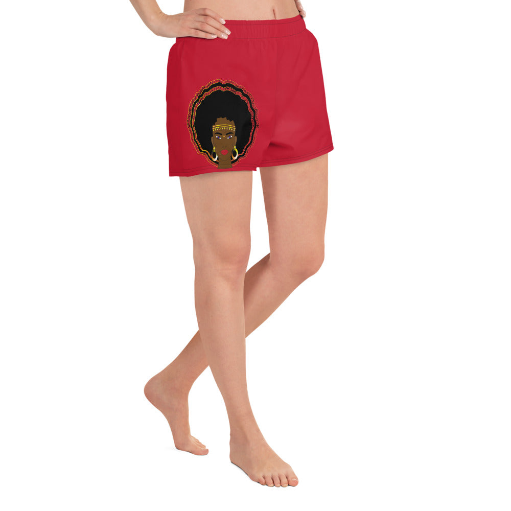 flyersetcinc Warrior Women's Athletic Shorts - Red