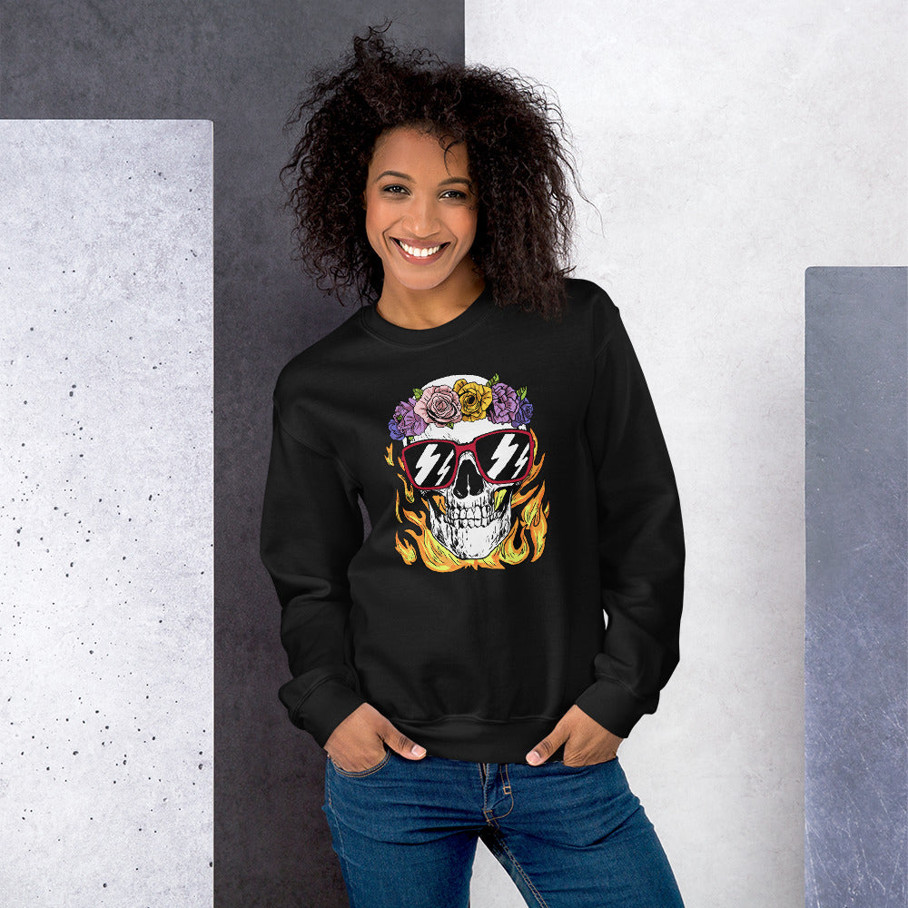 Calm and Collected Graphic Skull Comfortable Unisex Sweatshirt