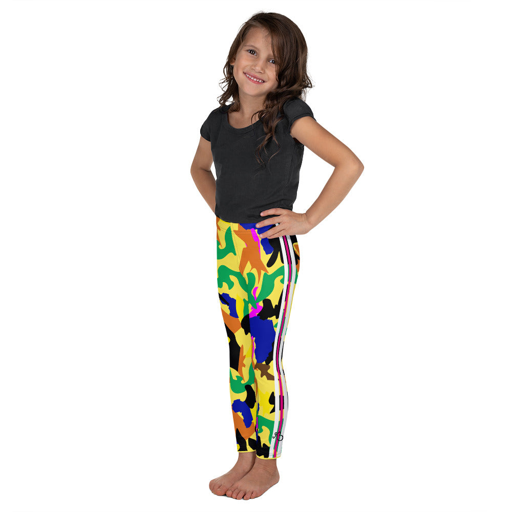 flyersetcinc Camo Kid's Leggings - Yellow