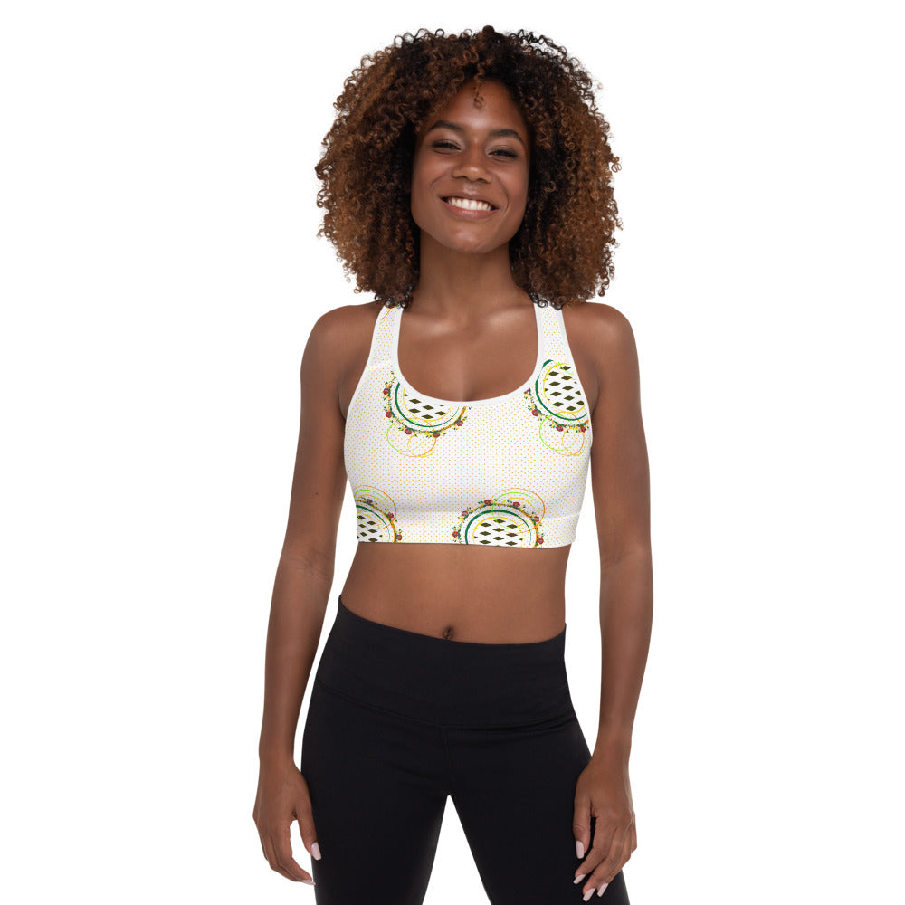 Adaeze Print Padded Sports Bra - Snow