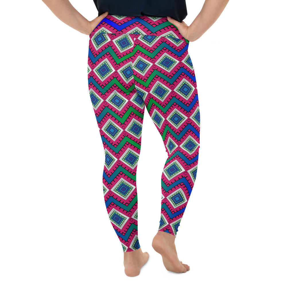 flyersetcinc Galaxy Quad Print Plus Size High Waist Leggings