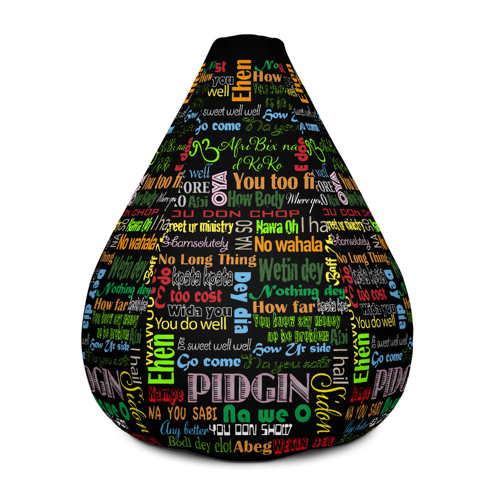 flyersetcinc Pidgin Print Comfy Bean Bag Chair w/ filling