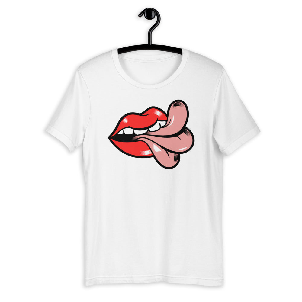 Cheeky Graphic Mouth & Tongue Short-Sleeve Unisex T-Shirt