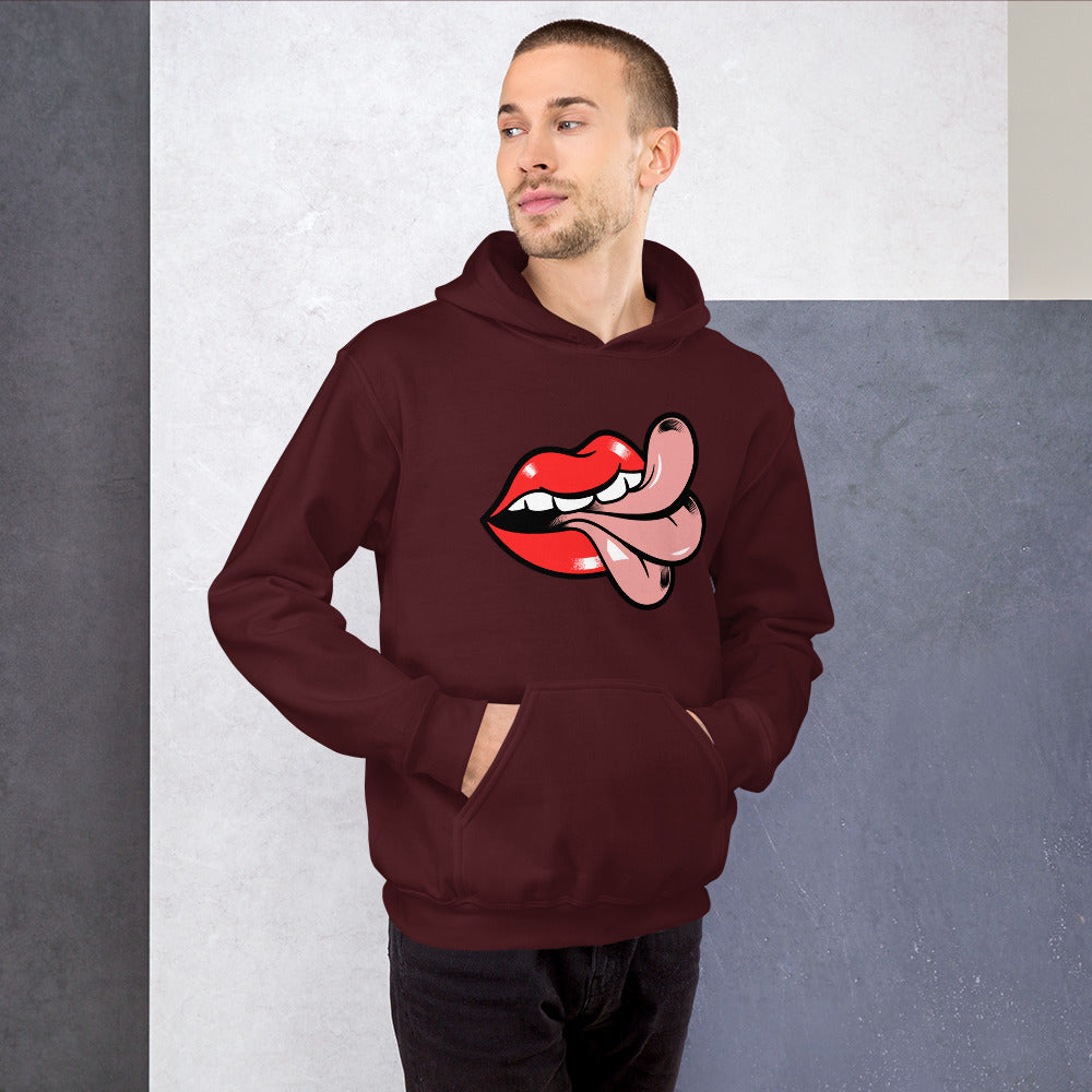 Cheeky Graphic Mouth & Tongue Comfortable Unisex Hoodie